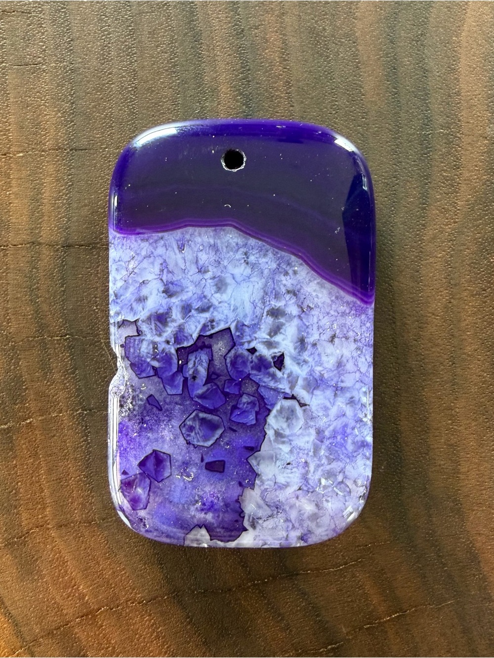 Purple Druzy Agate Pendant Dyed Crystal Necklace Gemstone Natural Stone Jewelry